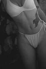 Wiązany stanik od bikini Malibu Ecru