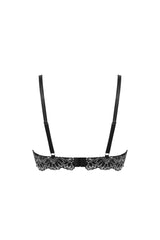 Czarno-biały koronkowy stanik Ella