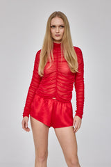 Bluzka z transparentnej siateczki Ariel