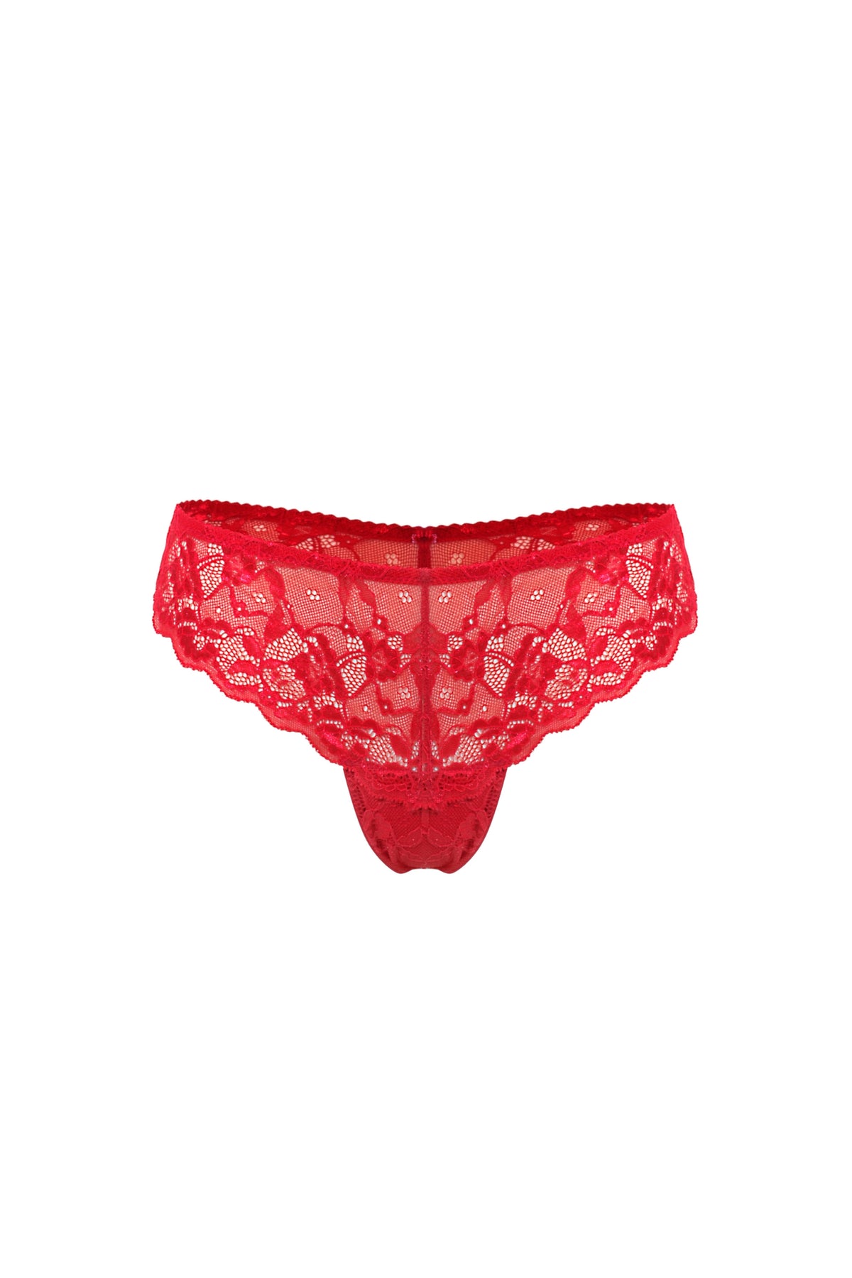 Alana Red Lace Brazilian Briefs
