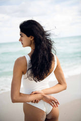 Jednoczęściowy strój kąpielowy Aruba White