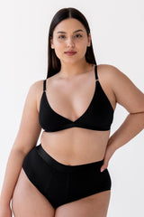 Czarny bawełniany stanik Jill