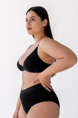 Czarny bawełniany stanik Jill