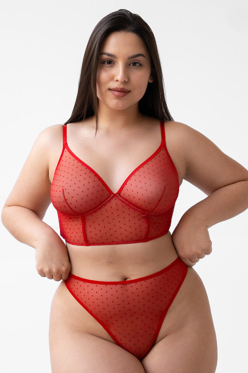 Czerwony gorsetowy stanik Charlotte Soft