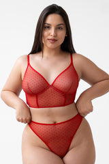 Czerwony gorsetowy stanik Charlotte Soft