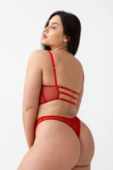 Czerwony gorsetowy stanik Charlotte Soft
