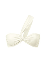 Ecru asymetryczny top bikini Kirei