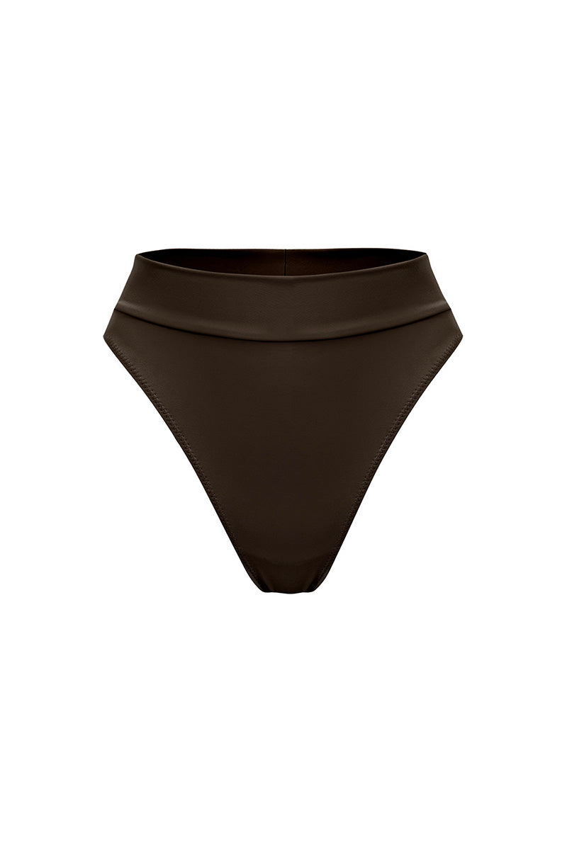 Brązowy dół od bikini z wysokim stanem Kawai