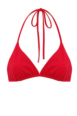 Czerwony trójkątny stanik od bikini Maui