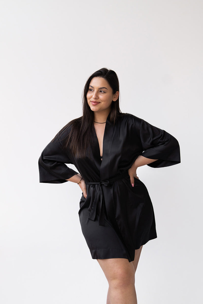 Satynowe kimono / szlafrok Dora