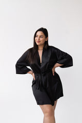 Satynowe kimono / szlafrok Dora