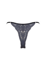 Szare koronkowe stringi Kaia