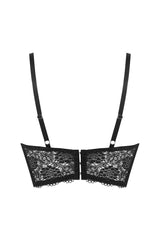 Czarny koronkowy półgorset Paloma