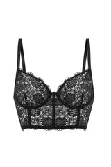 Czarny koronkowy półgorset Paloma