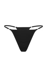 Czarne gładkie stringi Alexa