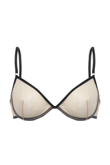 Cielisty stanik z czarną lamówką Anais