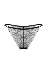 Czarne ażurowe stringi Apologise