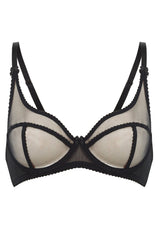 Czarny gładki stanik z fiszbinami Magic