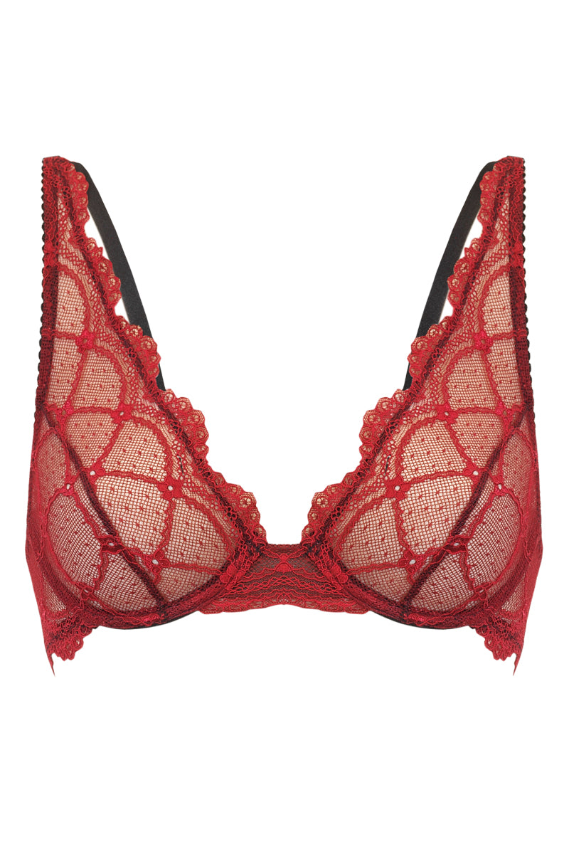 Lissa Red Lace Bra