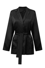 Czarna koszula z satyny Celeste