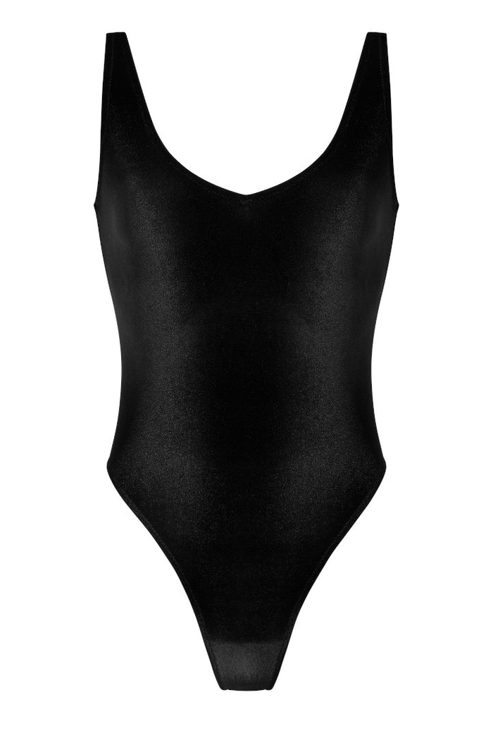 Madison Black Velvet Bodysuit
