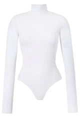 Białe body z golfem Sophie