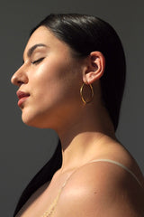 Złote kolczyki Caro