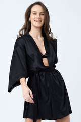 Satynowe kimono / szlafrok Dora Love and Hate