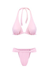 Rózowy trójkatny stanik od bikini Fiji