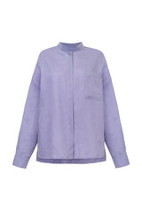 Lawendowa koszula z lnu Dune