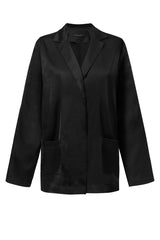 Czarna koszula z satyny Celeste