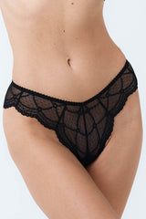 Czarne koronkowe figi Lissa Black