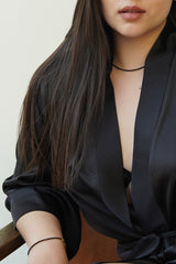 Czarny naszyjnik z kryształków Felice