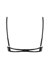 Czarny biustonosz haftowany w kwiaty Florence 2