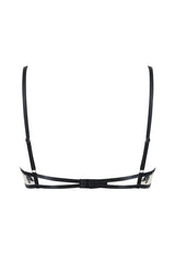 Czarny błyszczący stanik Ophelie