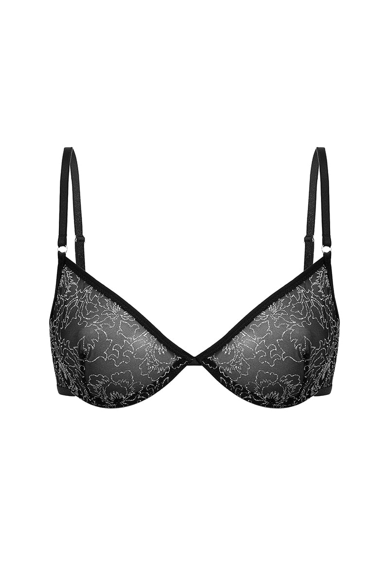 Ophelie Black Shiny Bra