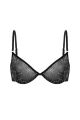 Czarny błyszczący stanik Ophelie