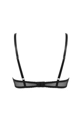 Czarny haftowany stanik Rosanne