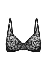 Czarny haftowany stanik Rosanne