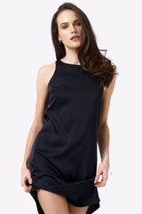 Satynowa czarna sukienka Iris Love and Hate