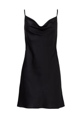 Satynowa czarna sukienka / halka Jenny