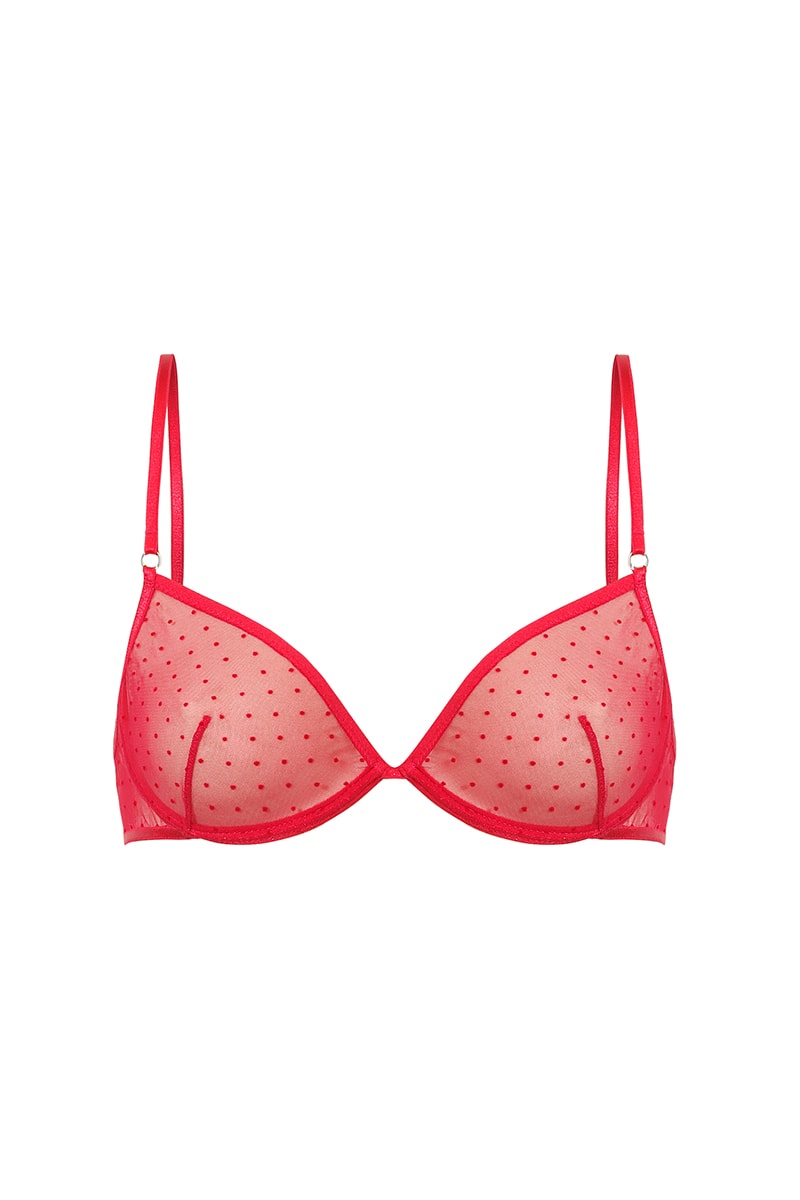 Czerwony stanik w kropeczki Valentine Red