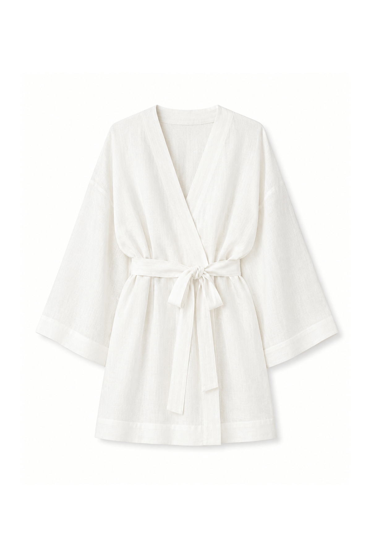 Białe kimono z lnu Yuki