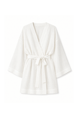 Białe kimono z lnu Yuki