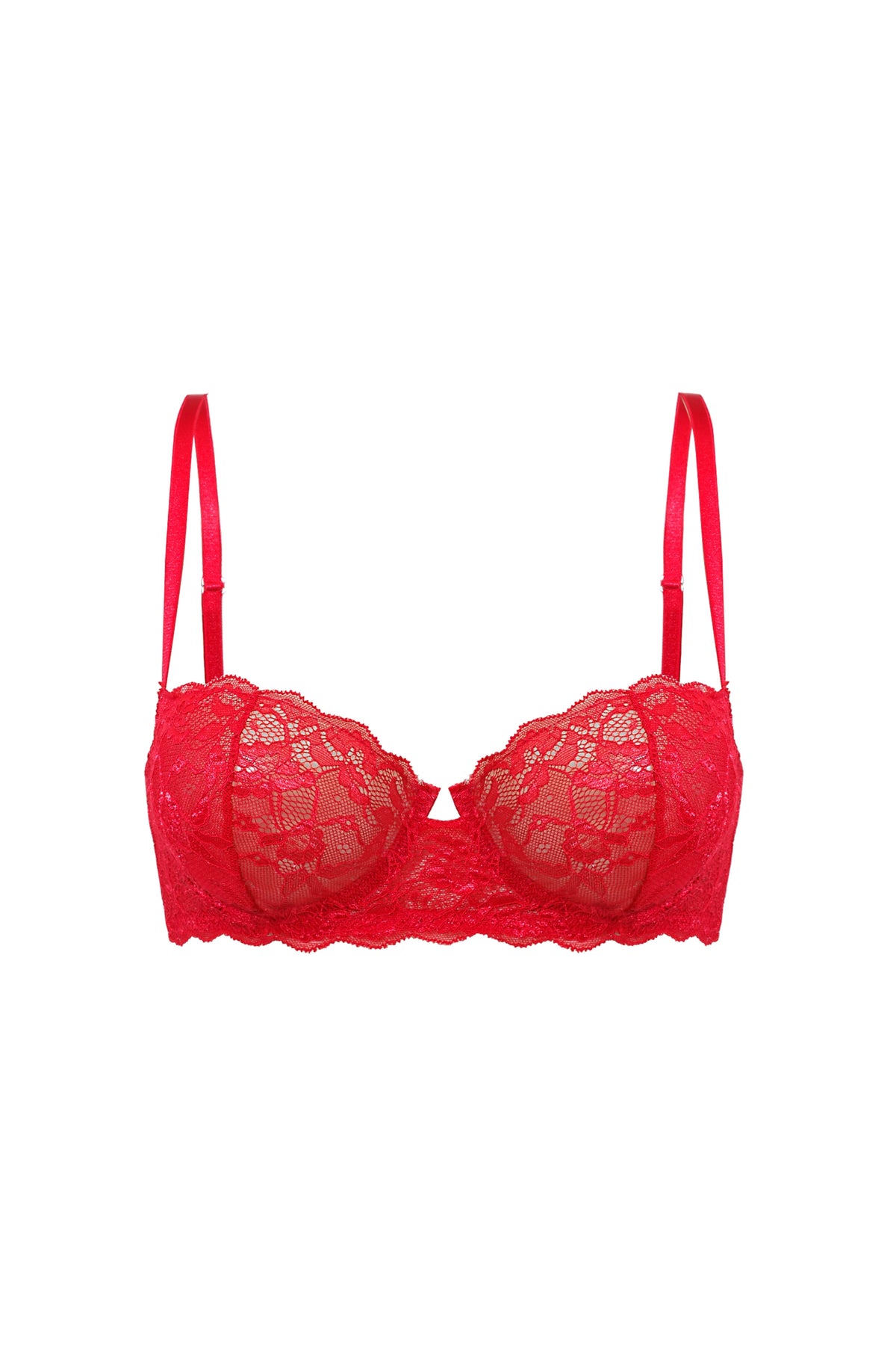 Alana Red Lace Balconette Bra