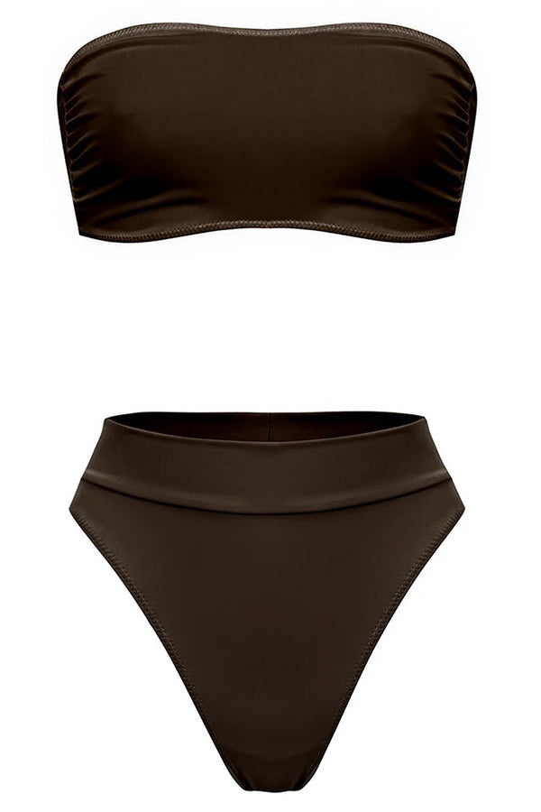 Brązowy zestaw bikini Kawai