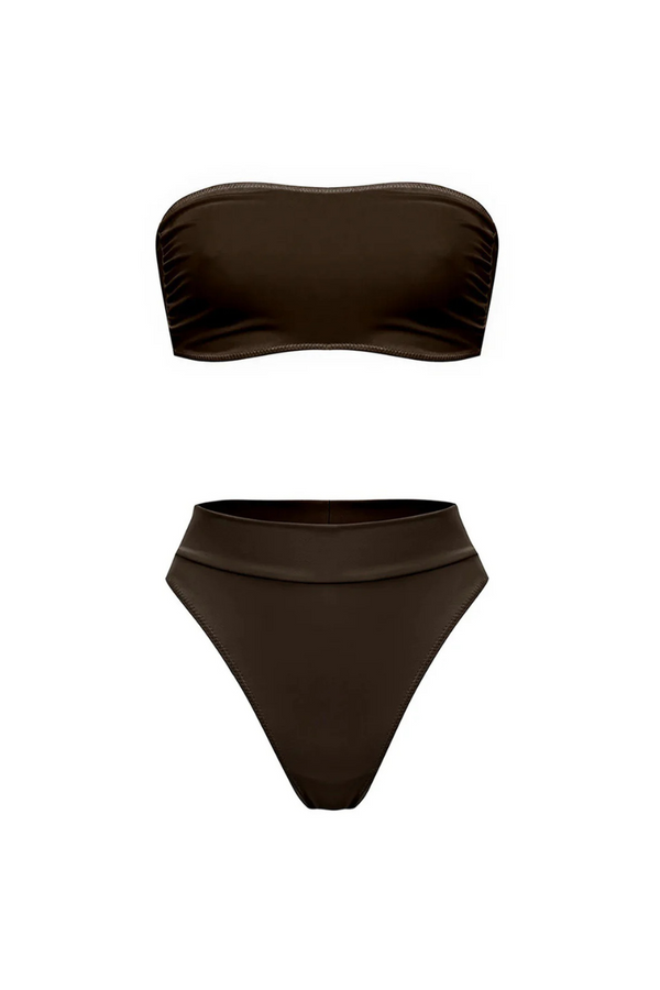 Brązowy zestaw bikini Kawai