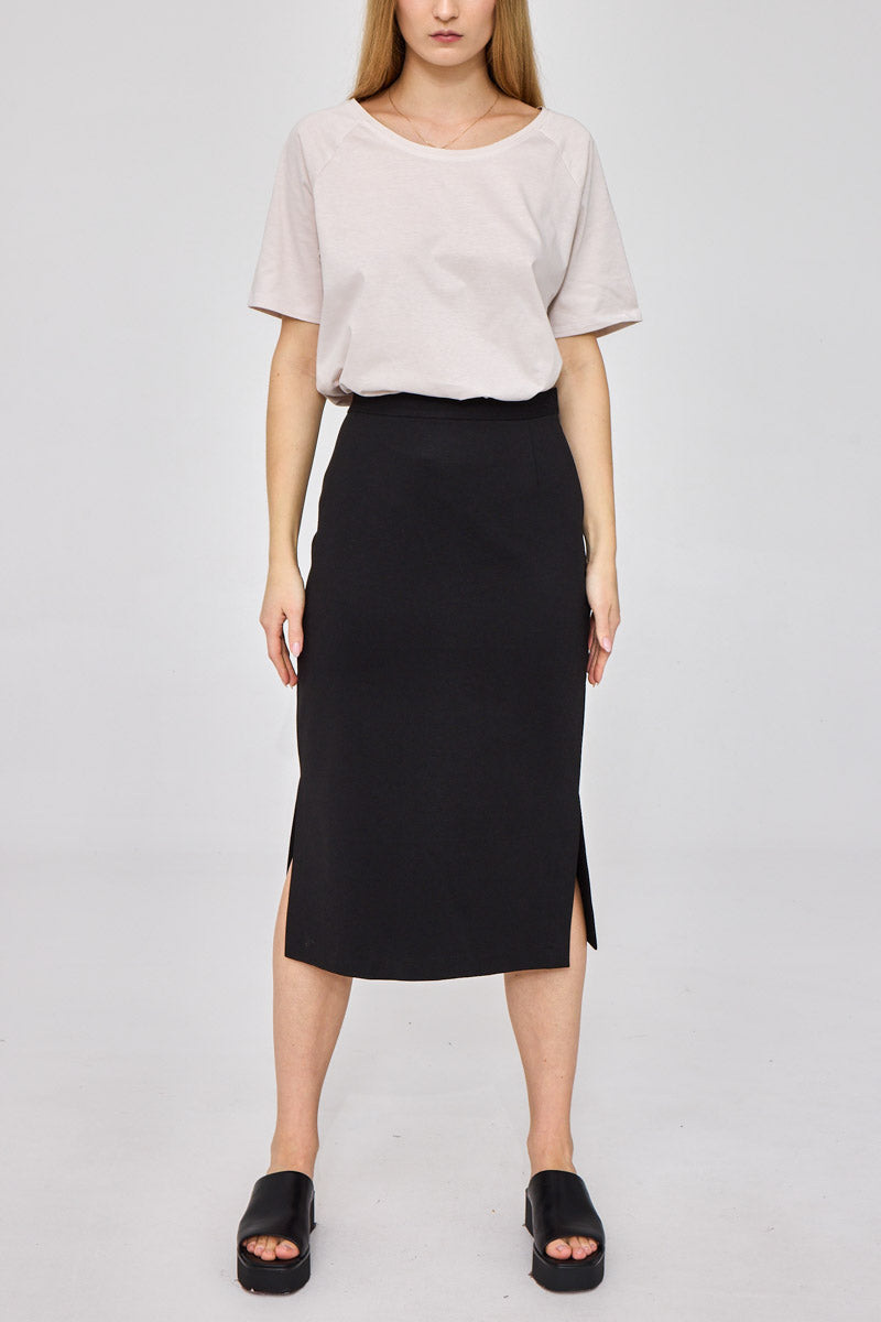 Czarna ołówkowa spódnica midi Ann