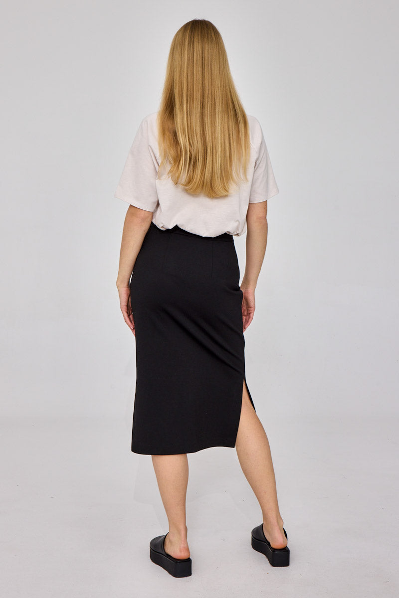 Czarna ołówkowa spódnica midi Ann
