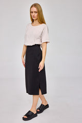 Czarna ołówkowa spódnica midi Ann